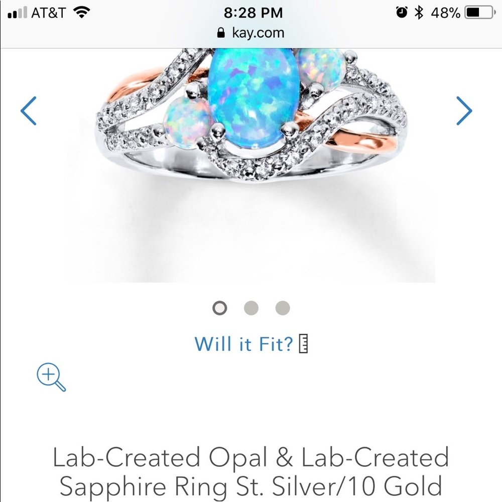 Opal sapphire ring! Size 5